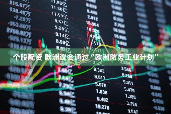 个股配资 欧洲议会通过“欧洲防务工业计划”